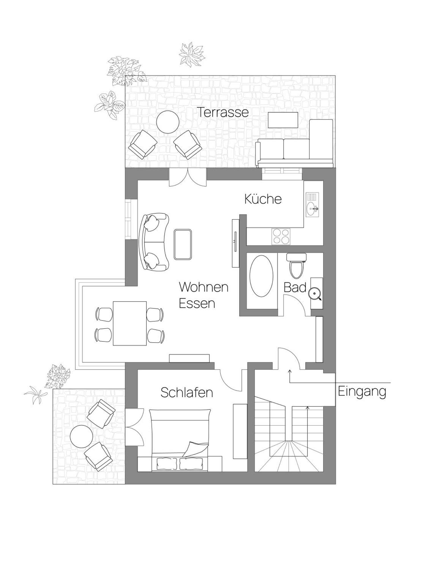 Appartement Marianne Bergpanorama Fuer Paare 60qm